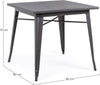 Tavolo quadrato Minnesota antracite in acciaio laminato da 80x80 cm Casa e cucina/Arredamento/Sala da pranzo/Tavoli da sala da pranzo Decor Space - Altamura, Commerciovirtuoso.it