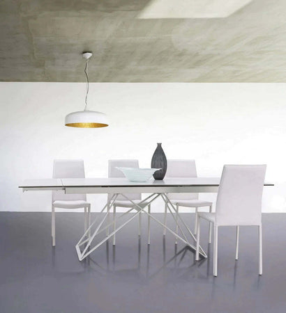 Tavolo Quasar allungabile rettangolare con piano in ceramica con supporto in vetro temperato da 160-240 x 90 cm Casa e cucina/Arredamento/Sala da pranzo/Tavoli da sala da pranzo Decor Space - Altamura, Commerciovirtuoso.it