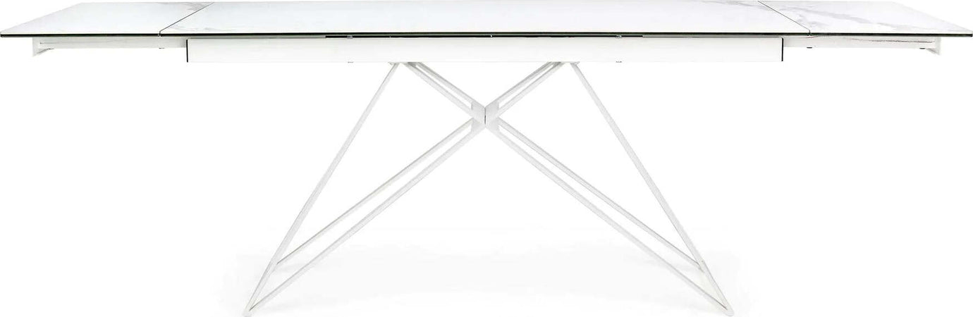 Tavolo Quasar allungabile rettangolare con piano in ceramica con supporto in vetro temperato da 160-240 x 90 cm Casa e cucina/Arredamento/Sala da pranzo/Tavoli da sala da pranzo Decor Space - Altamura, Commerciovirtuoso.it
