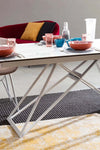 Tavolo Quasar allungabile rettangolare con piano in ceramica con supporto in vetro temperato da 160-240 x 90 cm Casa e cucina/Arredamento/Sala da pranzo/Tavoli da sala da pranzo Decor Space - Altamura, Commerciovirtuoso.it