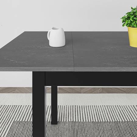 Tavolo allungabile 110x70 struttura tortora e piano larice grigio Monster