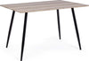 Tavolo rettangolare Omar con gambe in acciaio verniciato, piano in mdf ricoperto Casa e cucina/Arredamento/Sala da pranzo/Tavoli da sala da pranzo Decor Space - Altamura, Commerciovirtuoso.it