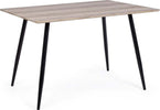 Tavolo rettangolare Omar con gambe in acciaio verniciato, piano in mdf ricoperto Casa e cucina/Arredamento/Sala da pranzo/Tavoli da sala da pranzo Decor Space - Altamura, Commerciovirtuoso.it