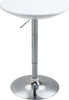 Tavolo-Rotondo-da-Bar-con-Piano-Girevole,-Altezza-Regolabile-con-Leva-a-Gas-e-Base-in-Acciaio,-Φ61x76-97cm,-Bianco-KJ7835-505WTKJ7