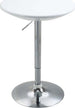 Tavolo-Rotondo-da-Bar-con-Piano-Girevole,-Altezza-Regolabile-con-Leva-a-Gas-e-Base-in-Acciaio,-Φ61x76-97cm,-Bianco-KJ7835-505WTKJ7
