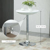 Tavolo-Rotondo-da-Bar-con-Piano-Girevole,-Altezza-Regolabile-con-Leva-a-Gas-e-Base-in-Acciaio,-Φ61x76-97cm,-Bianco-KJ7835-505WTKJ7