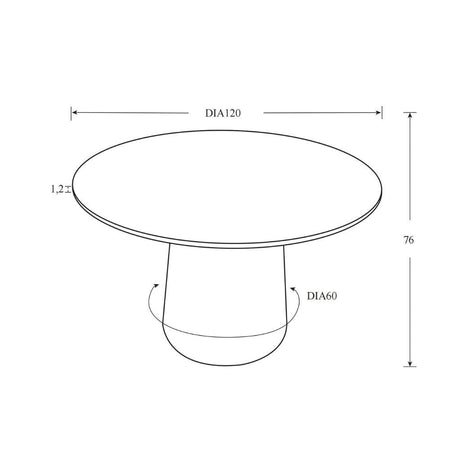 Tavolo rotondo Lauren in ceramica colore nero opaco con venature oro