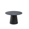 Tavolo rotondo Lauren in ceramica colore nero opaco con venature oro
