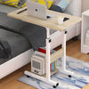 Tavolo-Scrivania-Porta-Pc-Computer-Regolabile-Tavolino-Letto-Divano-Ruote-Beige