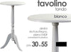Tavolo Tavolino Tondo Bianco In Legno 30x55 Cm Salotto Giardino Arredamento Casa Casa e cucina/Arredamento/Soggiorno/Tavoli e tavolini/Tavolini bassi Trade Shop italia - Napoli, Commerciovirtuoso.it