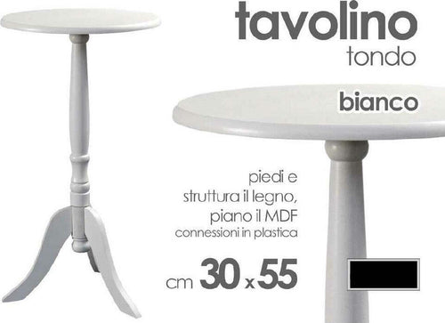 Tavolo Tavolino Tondo Bianco In Legno 30x55 Cm Salotto Giardino Arredamento Casa Casa e cucina/Arredamento/Soggiorno/Tavoli e tavolini/Tavolini bassi Trade Shop italia - Napoli, Commerciovirtuoso.it