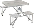 Tavolo Tavolino Valigetta Con Sgabelli Pieghevole Campeggio Mare Spiaggia in Alluminio Sport e tempo libero/Attività ricreative all'aperto/Camping e outdoor/Arredamento da campeggio/Tavoli La Zappa - Altamura, Commerciovirtuoso.it