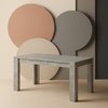 Tavolo Gliese con gambe e piano in MDF, design moderno, per arredo interno 137/185 x 90 h 76 cm