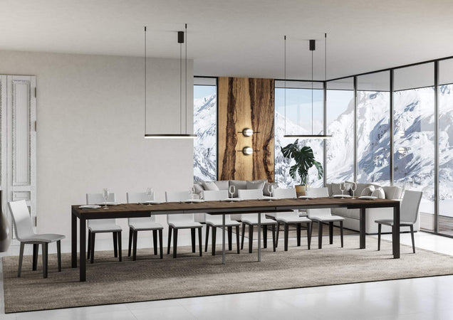 Tavolo "Catanzaro" allungabile in legno per sala da pranzo