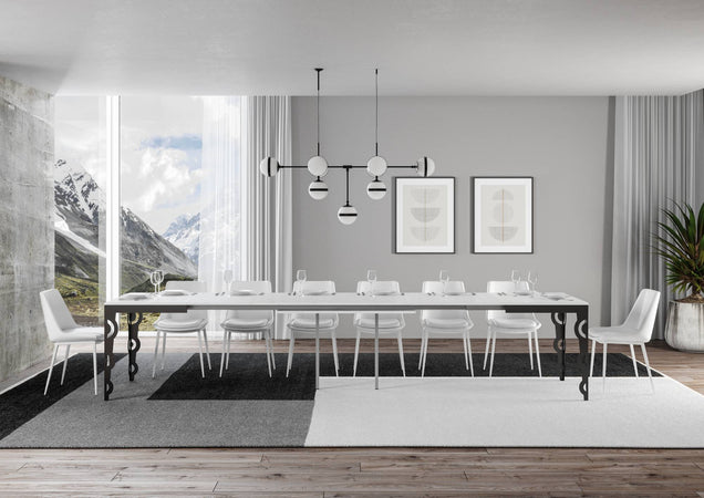 Tavolo "Como" allungabile in legno per sala da pranzo