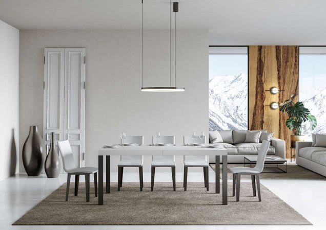 Tavolo "Caserta" allungabile in legno per sala da pranzo