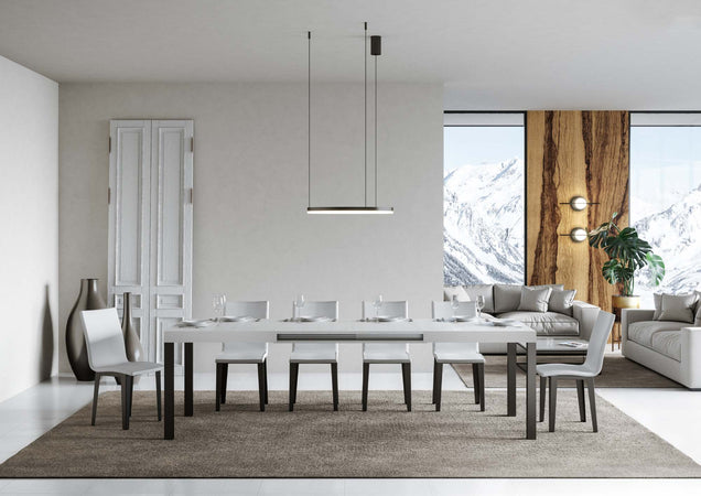 Tavolo "Caserta" allungabile in legno per sala da pranzo