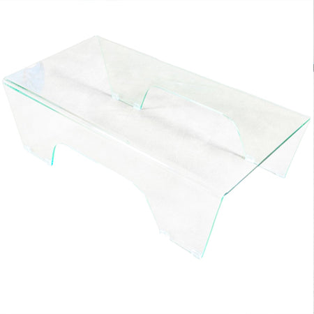 Tavolino fisso, in vetro trasparente, per arredamento interni 120 cm