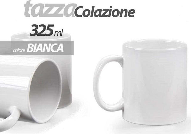Tazza Bianca Mug 325ml Latte Caff? Cappuccino Tazzone Colazione Classico 613166 Casa e cucina/Stoviglie/Piatti ciotole e vassoi/Tazze e piattini/Tazze e tazzine da caffè Trade Shop italia - Napoli, Commerciovirtuoso.it