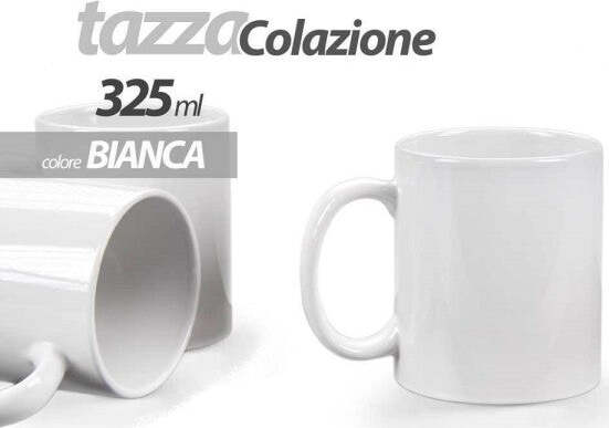 Tazza-Bianca-Mug-325ml-Latte-Caffè-Cappuccino-Tazzone-Colazione-Classico-613166