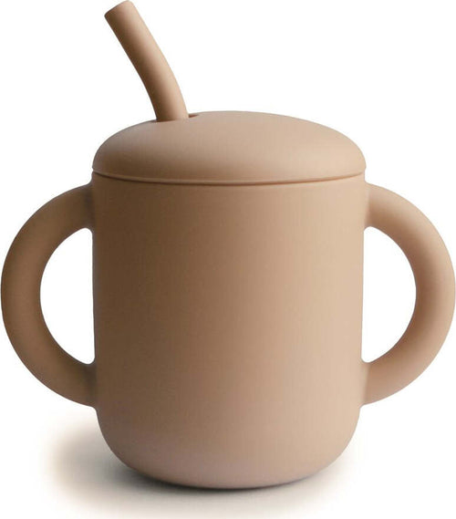 Tazza-Educativa-con-Cannuccia-Mushie-In-Silicone---Vari-Colori