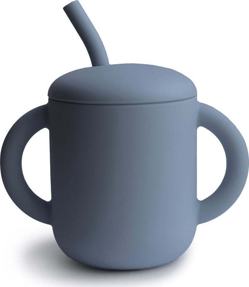 Tazza-Educativa-con-Cannuccia-Mushie-In-Silicone---Vari-Colori