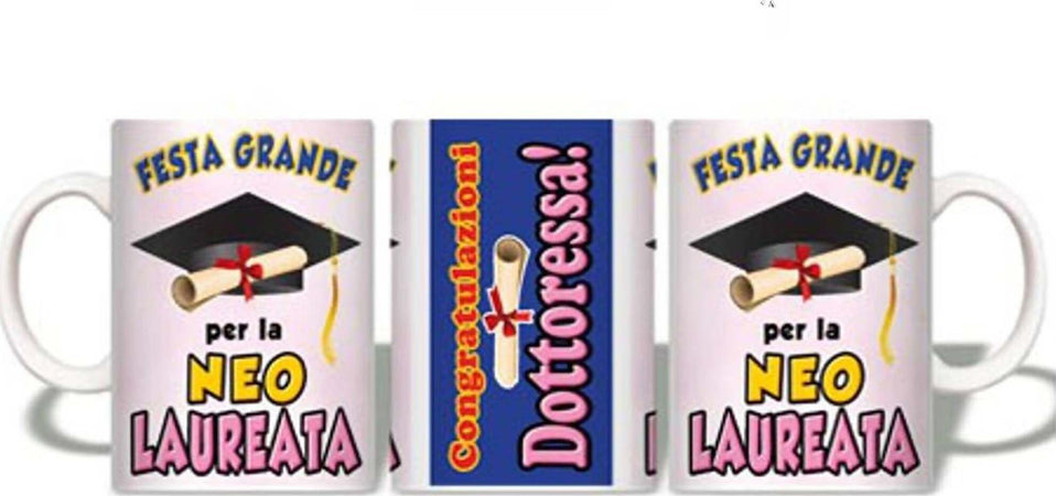 Tazza Festa Grande per la Neo Laureata Congratulazioni Dottoressa Casa e cucina/Stoviglie/Piatti ciotole e vassoi/Tazze e piattini/Tazze e tazzine da caffè Kondorama - Martinsicuro, Commerciovirtuoso.it