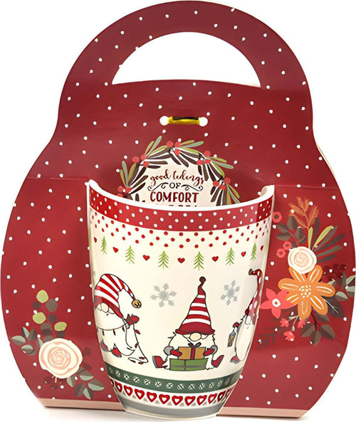 Tazza in ceramica natalizia con confezione regalo da 340 mL Ø 8,3 x 11,5 x h 10,5 cm Casa e cucina/Decorazioni per interni/Addobbi e decorazioni per ricorrenze/Decorazioni natalizie/Oggettistica MagiediNatale.it - Altamura, Commerciovirtuoso.it