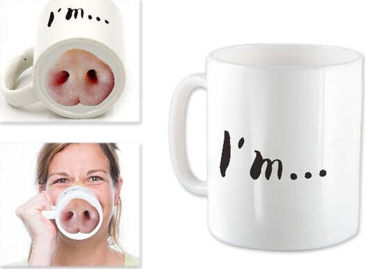 Tazza Mug In Ceramica Colazione Con Fondo Decorato Naso Di Maiale Capacita' 33cl Casa e cucina/Stoviglie/Piatti ciotole e vassoi/Tazze e piattini/Tazze e tazzine da caffè Trade Shop italia - Napoli, Commerciovirtuoso.it