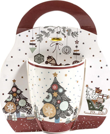 Tazza per cioccolata calda e latte con decorazioni verdi e rosse da 340 mL Casa e cucina/Decorazioni per interni/Addobbi e decorazioni per ricorrenze/Decorazioni natalizie/Oggettistica MagiediNatale.it - Altamura, Commerciovirtuoso.it