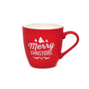 Tazza di natale in porcellana floccata 350 ml decorazione natalizia