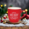 Tazza di natale in porcellana floccata 350 ml decorazione natalizia