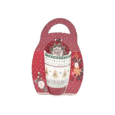 Tazza di natale decorativa in porcellana 340 ml per decorazione natalizia