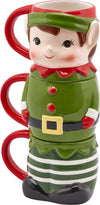 Tazze impilabili a forma di Elfo, set da 3 pezzi, colore verde, con manico rosso Casa e cucina/Decorazioni per interni/Addobbi e decorazioni per ricorrenze/Decorazioni natalizie/Oggettistica MagiediNatale.it - Altamura, Commerciovirtuoso.it