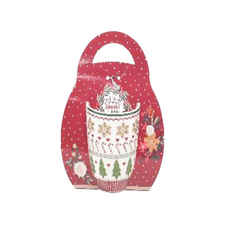 Tazza di natale decorativa in porcellana 340 ml per decorazione natalizia