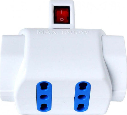 Techly-Adattatore-con-spina-16A-e-prese-2-Italiane/-2-Schuko
