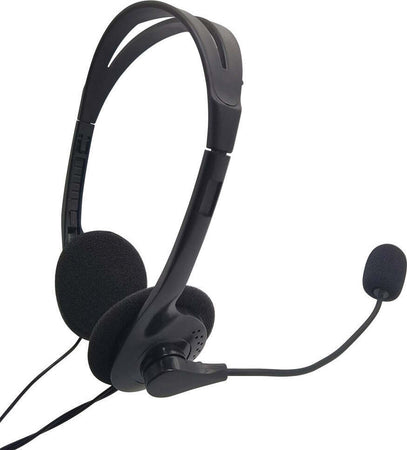 Techly-Cuffia-Stereo-con-Microfono-Nero