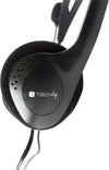 Techly-Cuffia-Stereo-con-Microfono-Nero