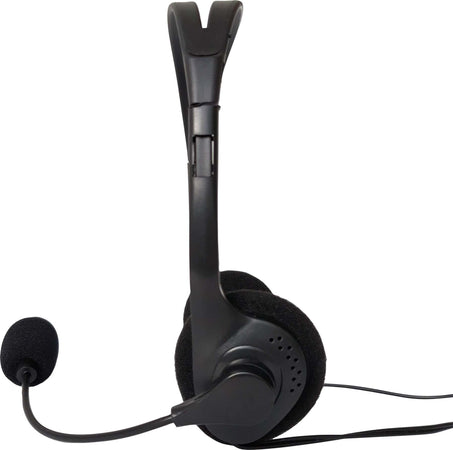 Techly-Cuffia-Stereo-con-Microfono-Nero