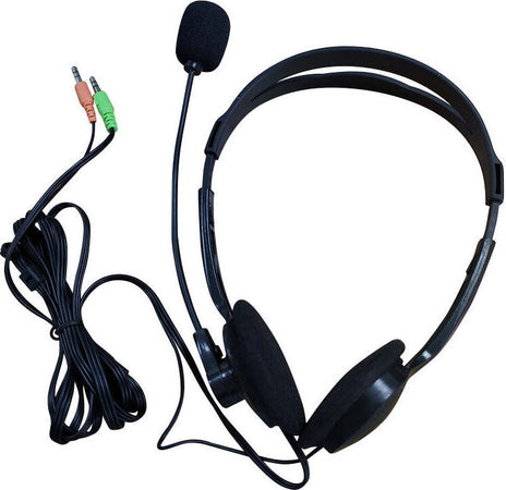 Techly-Cuffia-Stereo-con-Microfono-Nero