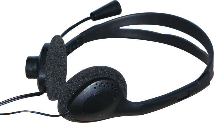 Techly-Cuffia-Stereo-con-Microfono-Nero