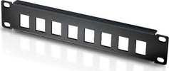 TECHLY-PROFESSIONAL-Pannello-Patch-10''-1-HE-8-posti-per-Frutti-Keystone-Nero