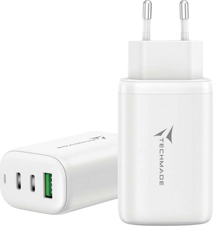 Techmade-65w-caricatoreuniversale-gan-usb-c-+-usb-a-white
