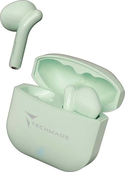 Techmade-Auricolari-Senza-Filo-Con-Box-Di-Ricarica-Green