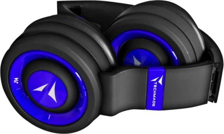 Techmade-cuffie-wireless-bt+-microfono-blue