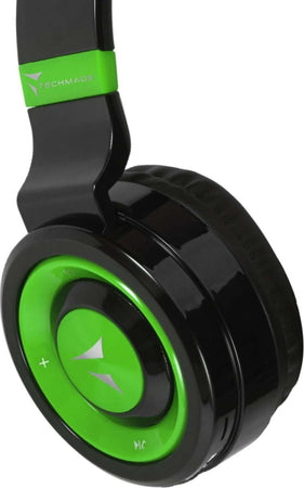 Techmade-cuffie-wireless-bt+-microfono-green
