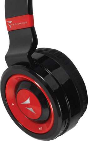 Techmade-cuffie-wireless-bt+-microfono-red