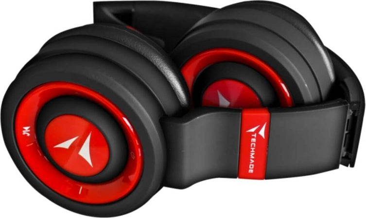 Techmade-cuffie-wireless-bt+-microfono-red