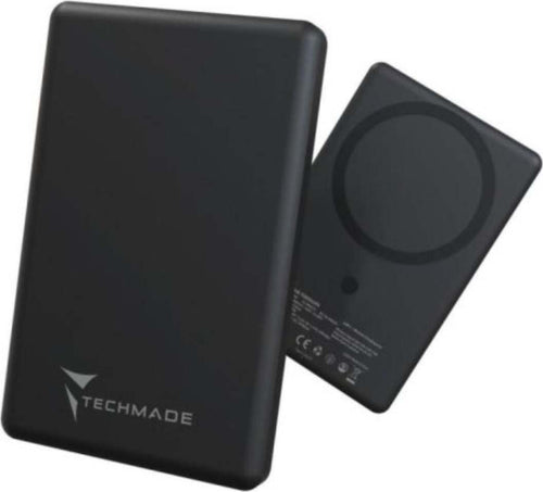 Techmade-Powerbank-5000mah-Slim-7.9mm-Wireless-Magnetico-Black