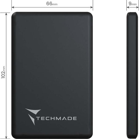 Techmade-Powerbank-5000mah-Slim-7.9mm-Wireless-Magnetico-Black